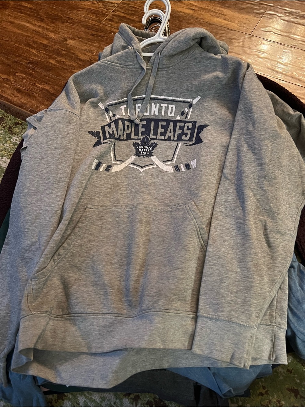NHL Toronto Maple Leafs Gray Hooded Sweatshirt